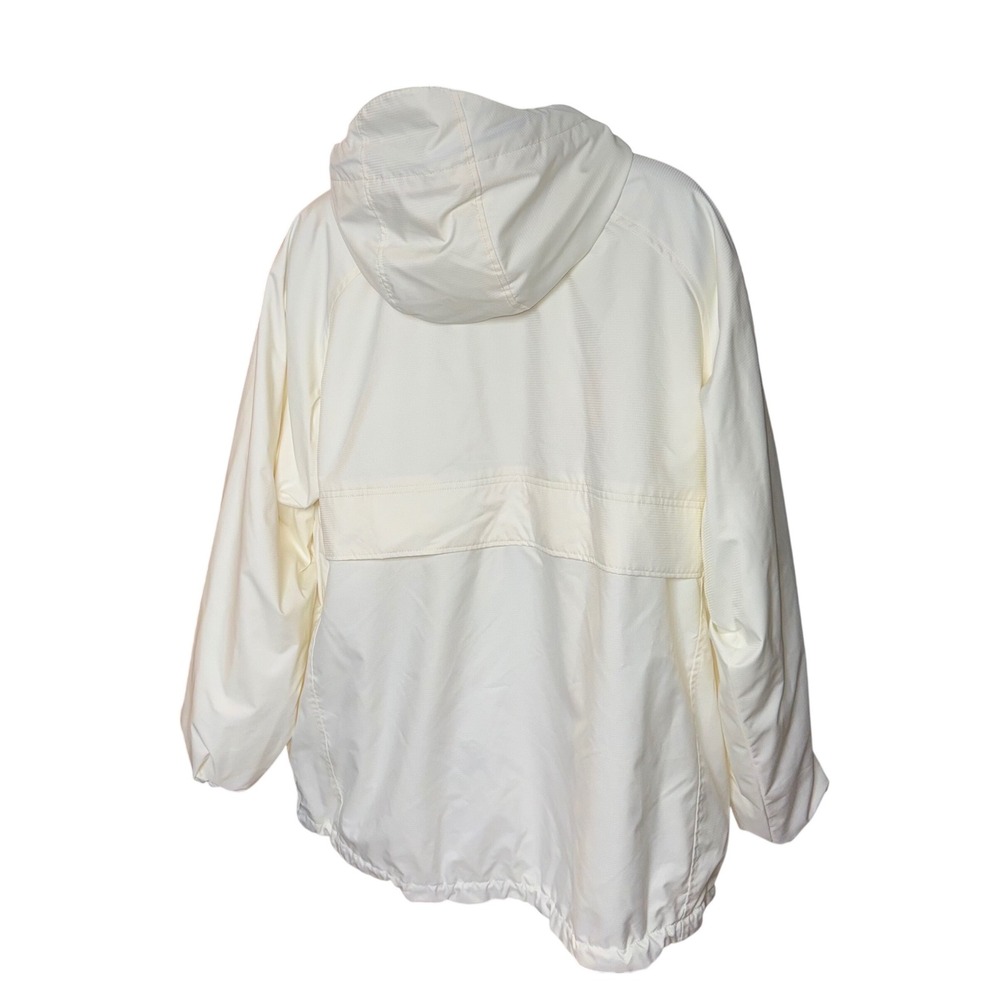 Premo FT-4 Mens XL Hooded Windbreaker Jacket Cream Water Resistant Full Zip - Picture 2 of 8